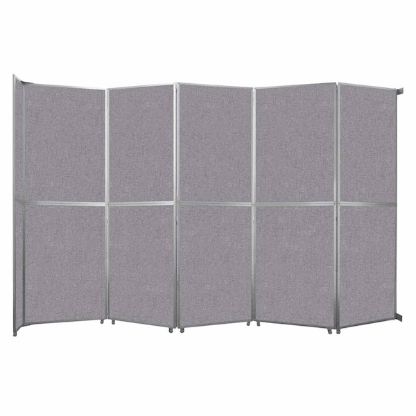 Operable Wall Folding Room Divider 19'6" x 12'3" Cloud Gray Fabric